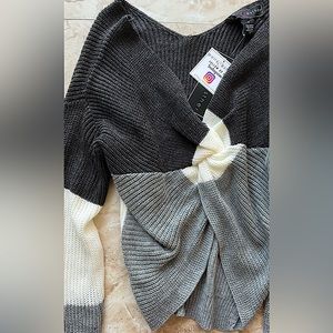 Tri Gray knitted sweater, 3 different shades of gray